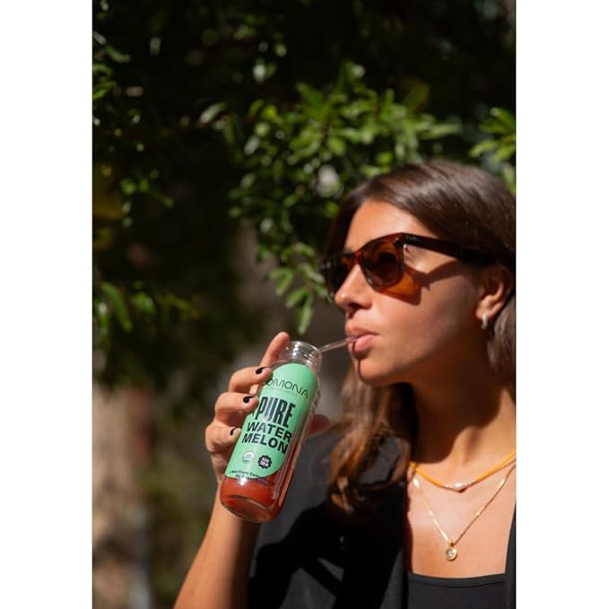 Pomona Organic Juices Pure Watermelon Juice, Cold Pressed Organic Juice, Non-GMO, No Sugar Added, Not from Concentrate, Gluten Free, Kosher Certified, Preservative Free, 8.4 Ounce (Pack of 12)