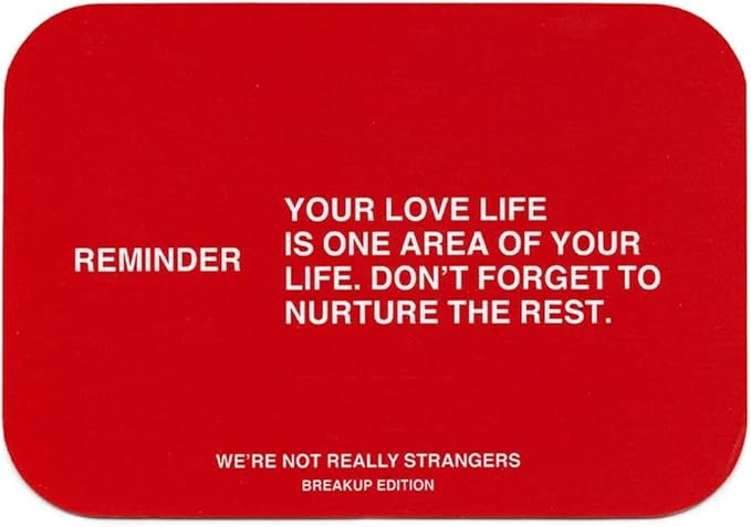 WE'RE NOT REALLY STRANGERS Breakup Edition Expansion - 51 Introspective Conversation Cards - A Journey of Healing and Empowerment for Singles, Adults, & Teens - for Game Nights, Ages 18+,1-2 Players