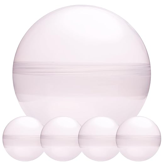 Big Claw Machine Capsules Clear Balls Plastic Sphere Large Party Favor Containers Round 5 pcs 6.3 inch - Jumbo Plastic Christmas Ornaments Extra Large Gift Box Craft Party Supplies Vending Capsules