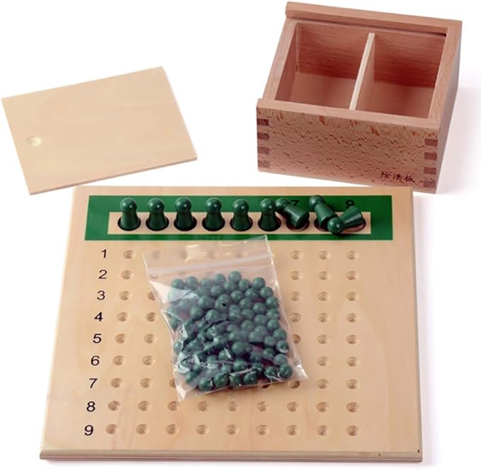 Kghios Montessori Multiplication and Division Board Montessori Math Toys Material for Toddlers Kids,Multiplication & Division Board