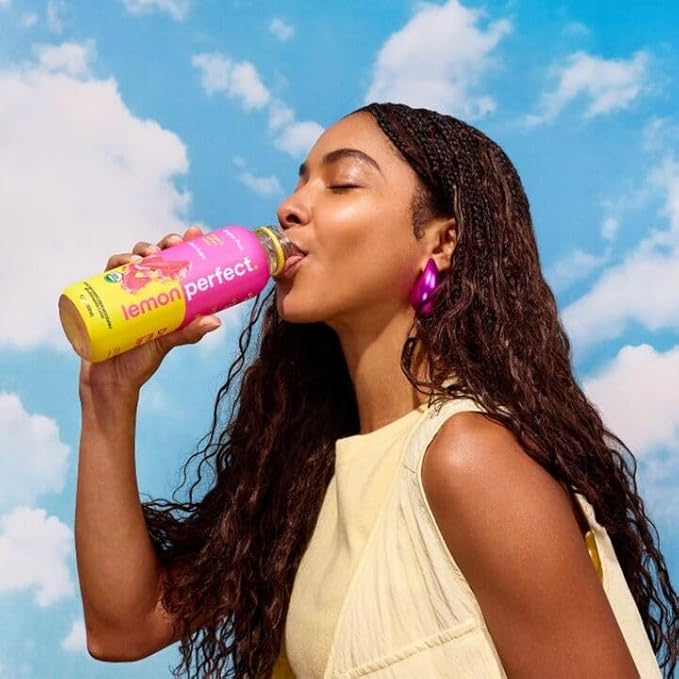 Lemon Perfect Dragon Fruit, Flavored Lemon Water, Organic, Zero Sugar, Healthy Hydration Drinks, 15.2 fl oz Bottles (12-Pack)