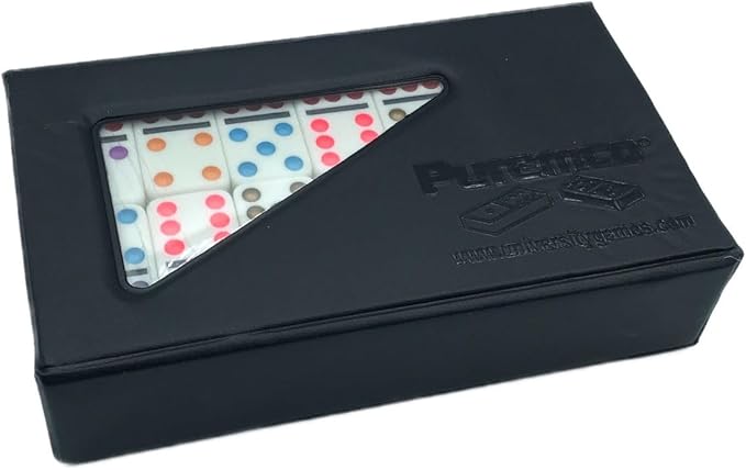 University Games, ChickenFoot Double 9 Color Dot Professional Size Dominoes for 1 to 8 Players Ages 6 and up