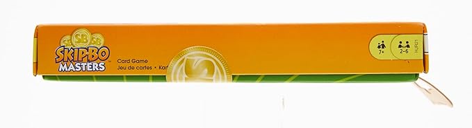 Mattel Games Skip-Bo Masters Card Game for Adults, Family Night & Parties, Play Numbers in Order for 2 for 6 Players