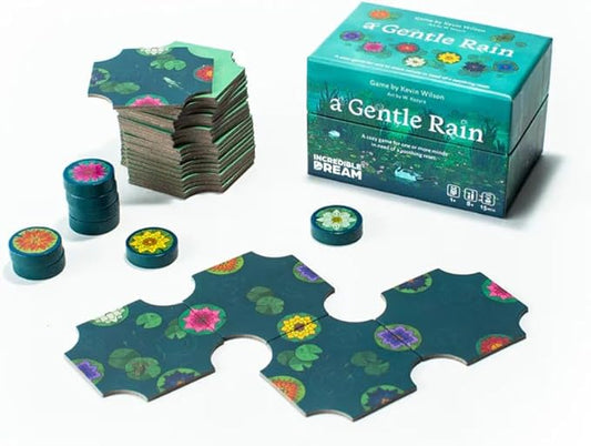 A Gentle Rain | Cozy Tile Placement Board Game | Sensory and Tactile Cooperative Experience | Ages 8 and Up | Classic Edition by Kevin Wilson