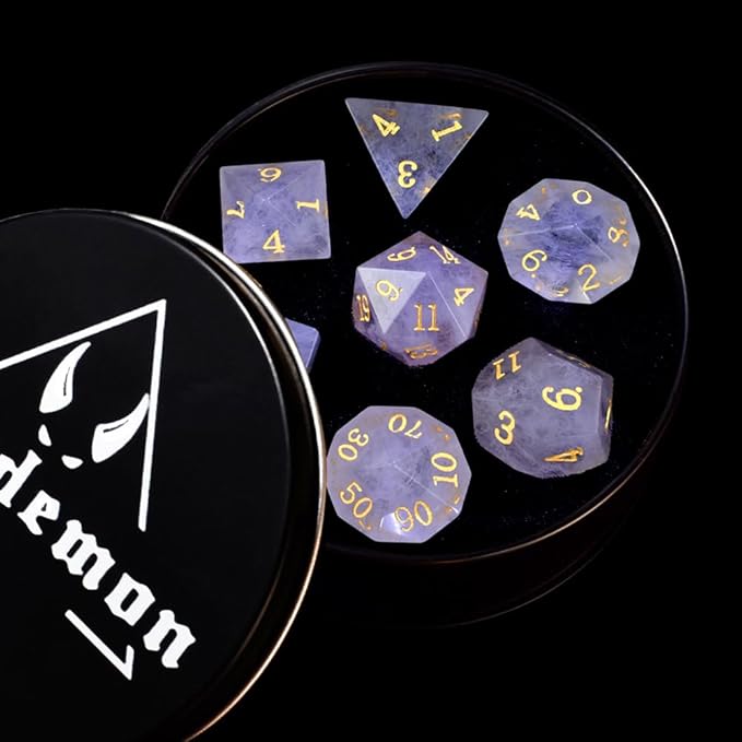 Pink Watermelon Stone DND Dice Sets Role Playing Game Dice for Dungeons and Dragons Role Playing Game Dice for MTG