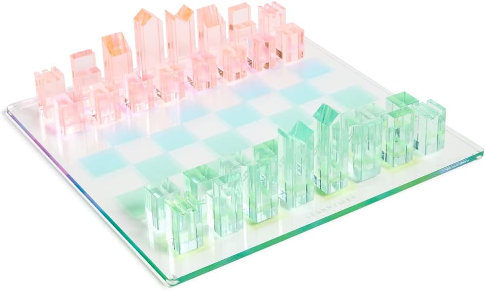 Sunnylife Women's Lucite Chess & Checkers Aurora, Aurora, One Size