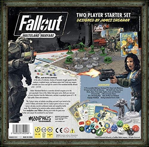 Modiphius Entertainment Fallout: Wasteland Warfare - Two Player Starter Strategy Boxed Board Game Ages 12 & Up (Officially Licensed Fallout Miniatures Game)