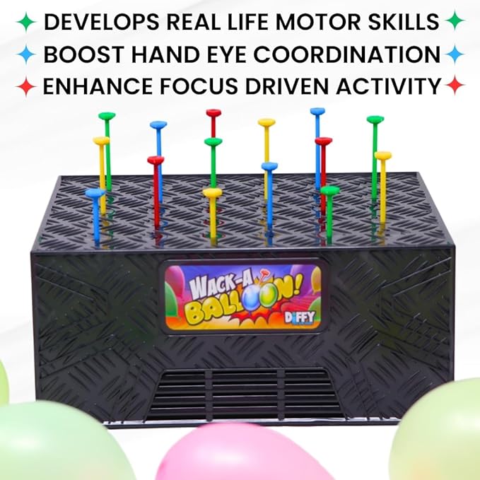 Wack A Balloon Party Edition | New & Improved Strategy Game | Bigger, Louder & More Exciting | Perfect for Parties & Game Night | Fun for Kids & Adults | Play Solo or with Friends | Ages 4+