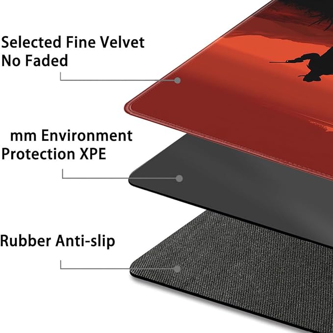 Board Game for TCG Playmat Table Mats Games Size 60X35 cm Mousepad Compatible for MTG RPG CCG Trading Card Game Play mats with 6 Dice (Playmat 142) Cowboy