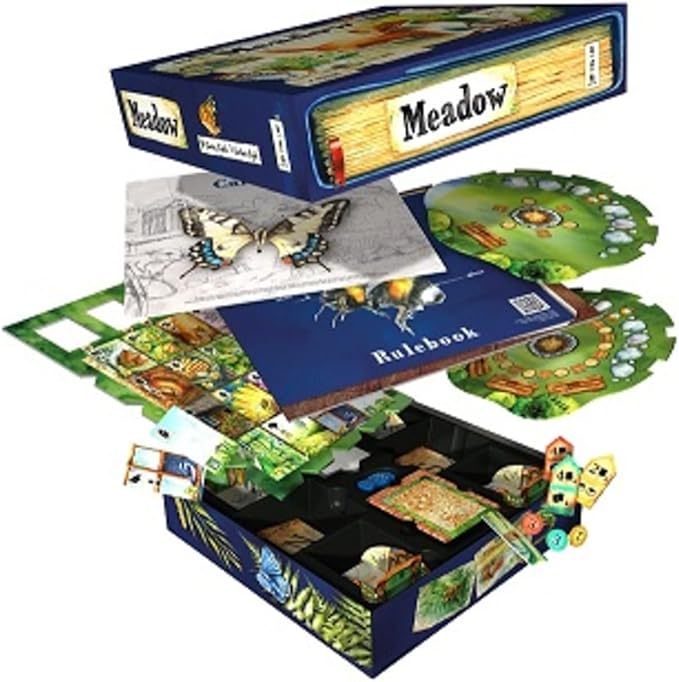Meadow Board Game - Nature Observing Drafting and Set Collection Game, Strategic Exploration, Fun Family Game for Kids & Adults, Ages 10+, 1-4 Players, 60-90 Minute Playtime, Made by Rebel Studio
