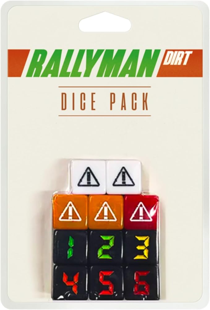 | Rallyman: Dirt - Dice Pack | Strategy Board Game Accessory | Race Cars with Dice | Includes 11 Custom Dice for 1 Player