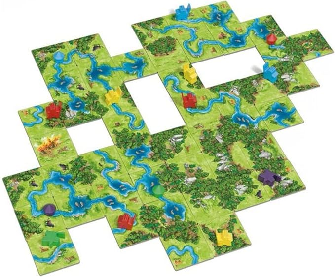 Carcassonne Hunters & Gatherers Board Game - Prehistoric Adventure with New Tiles & Meeples! Strategy Game for Kids and Adults, Ages 8+, 2-5 Players, 40 Minute Playtime, Made by Z-Man Games