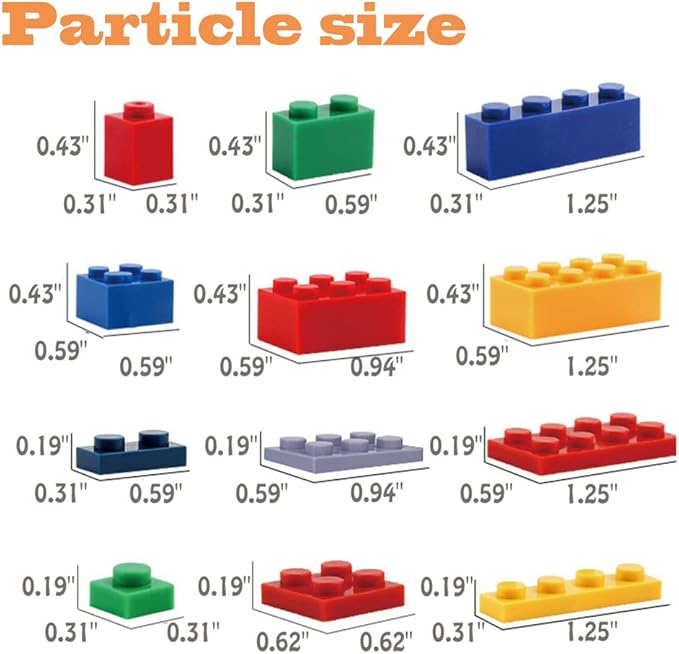 Building Blocks, 1100 Pieces, Compatible with All Major Brands, Classic Bulk Blocks, Includes Wheels, Door, Window, Street Lights, Ages 3+