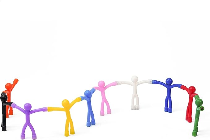 MAGMEN Magnetic Travel Toys, Stretchy, Fun, and Educational Fidget Toys for Kids and Adults Ages 3 and Up Pack of 10 Solid