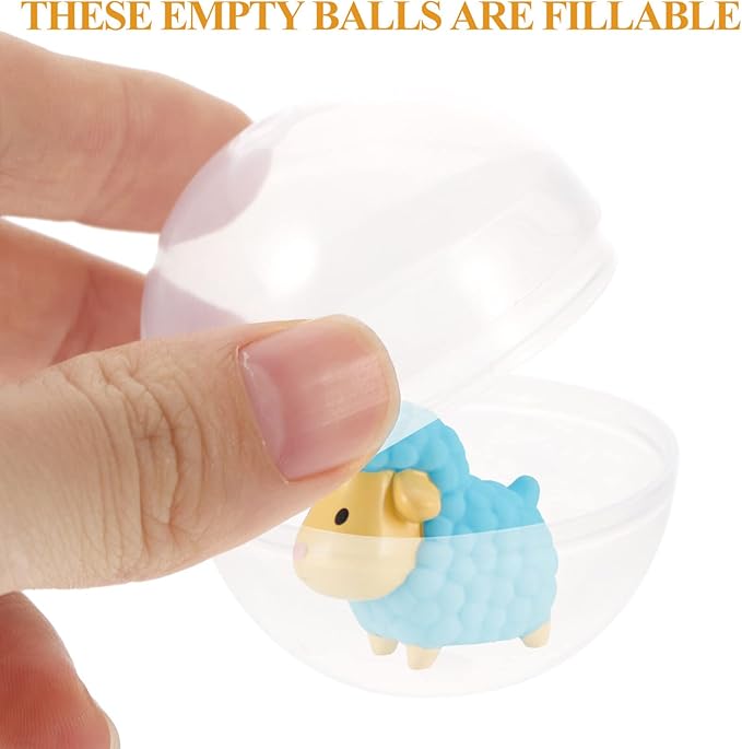 BESPORTBLE 50 Pcs Vending Machine Capsules, 1.75 Inch Small Empty Round Plastic Containers for Gumball Prizes and Party Favors