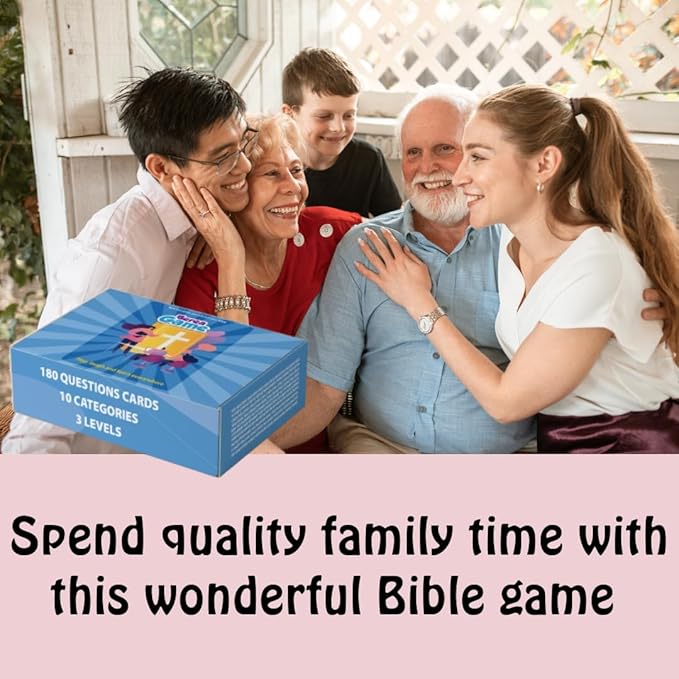 Fun Bible Trivia Challenge Came for Families, Fellowships and Bible Study - a Great Christian Gift to Master Bible
