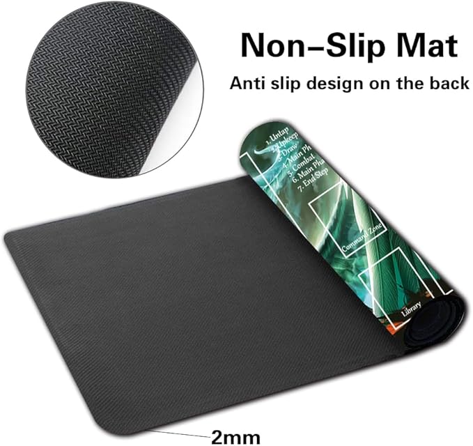 Board Game MTG Playmat Games Size 60X35 cm CCG Compatible for TCG RPG CCG Play mats (UGIN, The Spirit Dragon-Zone)