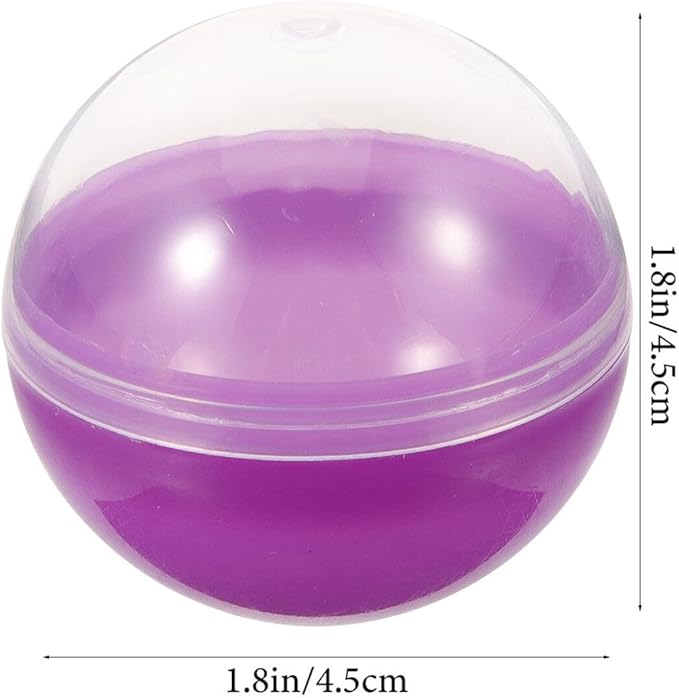 ABOOFAN 50pcs Vending Machine Capsules, Fillable Capsules Ball Bauble Sphere Openable Twisted Balls Grab Sphere Plastic Gumball Claw Machines Prizes Containers 45mm