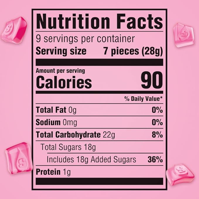 STARBURST Gummies All Pink Gummy Candy, Sharing Size, 9 oz Bag (Pack of 8)