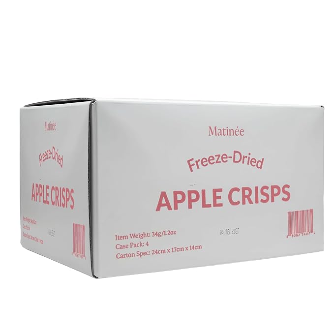 MATINÉE Freeze Dried Apple, Dehydrated Fruit, Dried Fruit Snack for Baking, Yogurt & Kids Treats-Vegan, Non-GMO, Preservative Free, 1.2oz, 34g (Pack of 4 Bag)
