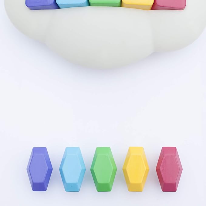 Starlux Games Protectors of The Rainbow - Gem Replacement Set | Ages 4+ | Includes 5 Glowing Gems & All Required Batteries | Hide & Seek Toys | Light Up Toys | Glow in The Dark Game for Kids