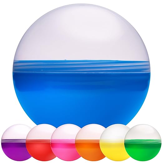 Big Claw Machine Capsules - Translucent Plastic Sphere Large Party Favor Containers Round 7 pcs 7.9 inch - Jumbo Plastic Christmas Ornaments Extra Large Gift Box Craft Party Supplies Vending Capsules