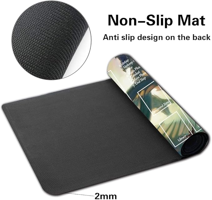 Board Game MTG Playmat Games Size 60X35 cm CCG Compatible for TCG RPG CCG Play mats (PROGENITUS(1)-Zone)