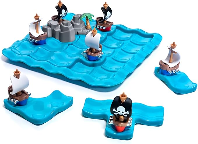 SmartGames Pirates Crossfire Board Game with 80 Challenges and 4 Playing Modes for Ages 7 - Adult