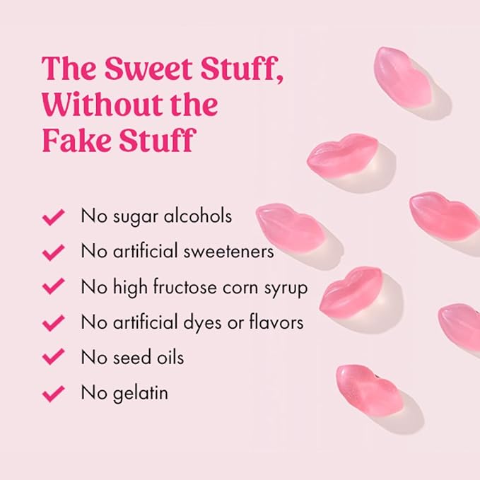 Meggo Sweets Gummie Smoochies Variety Pack | Peach, Honeydew, Sour Strawberry | Natural Fruit Pectin Candy | Vitamin C, E, Biotin | No Cane Sugar | Organic Juice Concentrate | Sweet and Sour Mix | Gluten Free, Vegan, Non-GMO