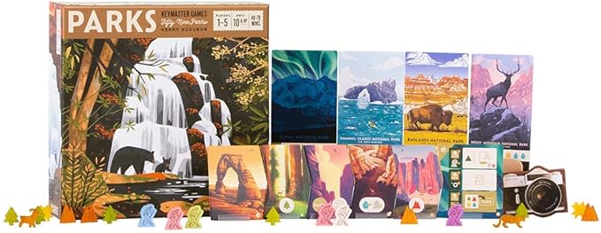 Keymaster Games Parks | Beautiful Strategy Game for Families, Adults, Kids or Solo | Explore Nature and The Outdoors by Hiking The US National Parks on Game Night | 1-5 Players | Ages 10+
