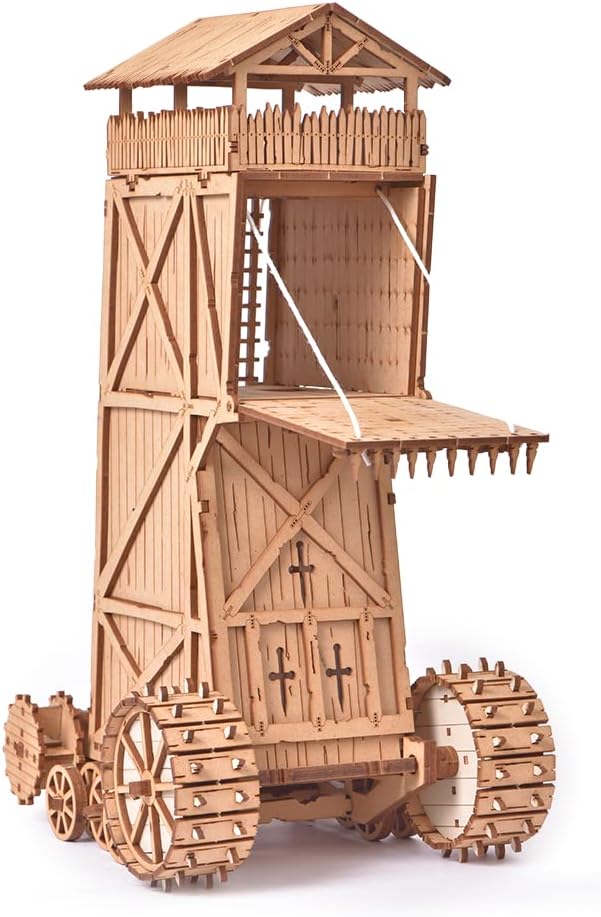 Juggernaut - Siege Tower - 3D Wooden Puzzle - DIY Mechanical Model Building Kit for Adults - Educational Toy - Creative Gift - Construction Toy