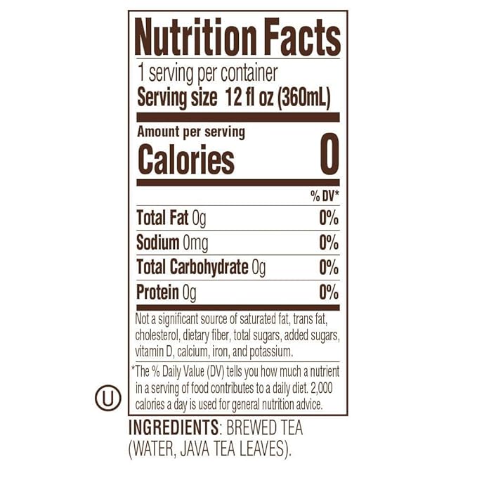 Tejava Original Unsweetened Black Iced Tea, 4 Pack, 12oz Glass Bottles, Non-GMO, Kosher, No Sugar or Sweeteners, No calories, No Preservatives, Brewed in Small Batches