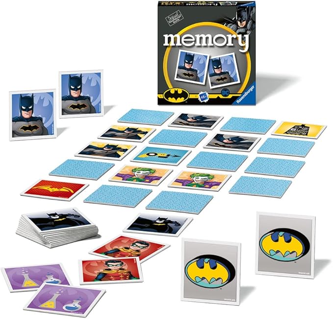 Ravensburger DC Batman Mini Memory Game - Matching Picture Snap Pairs for Kids Age 3 Years Up - Educational Todder Toy