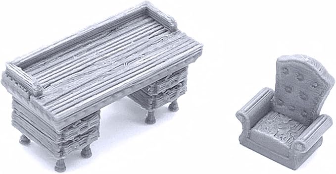 Library Furniture - DND Terrain Compatible with Dungeons and Dragons, 28mm Miniature Wargaming, Tabletop RPGs, Wargame Scenery