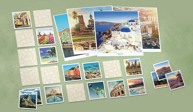 Ravensburger Travel Destinations Collector's Memory - Matching Picture Snap Pairs Game for Kids Age 3 Years and Up