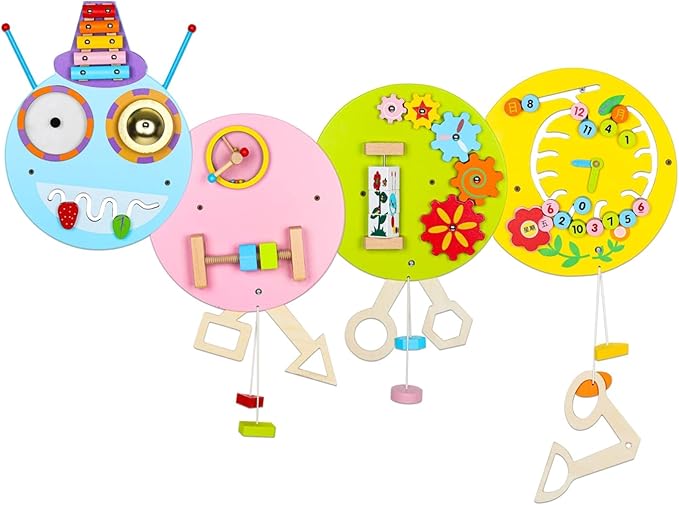 Busy Board caterpollar Caterpillar Activity Wall Panels, Children Kids Educational Wall Toy, Wall Sensory Preschool Toy with 8 Basic Activities Games, Toddler Room Decor