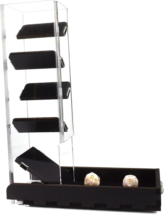 C4Labs Tall Velvet Lined Dice Tower - Softer Sound - Color Options (Tower w/Black Tray)