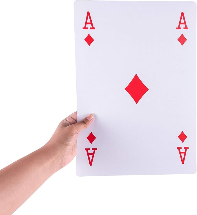 Super Z Outlet Giant Jumbo Deck of Big Playing Cards Fun Full Poker Game Family Party Set - Measures 10 x 14.5 Inches