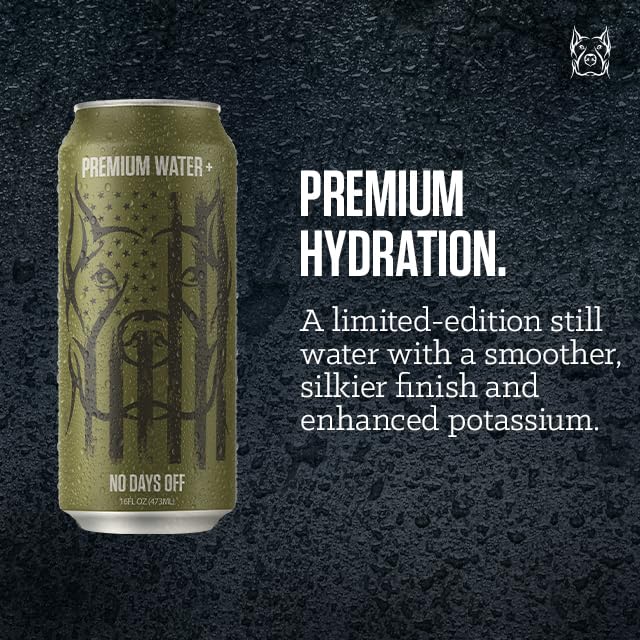 NO DAYS OFF Premium Water+ | Limited FREEDOM Edition (16oz Still (Pack of 12))