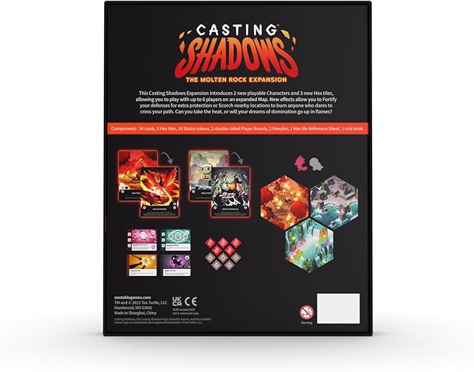 Casting Shadows: Molten Rock Expansion - Designed to be Added to Your Casting Shadows Base Game - 2-6 Players - Ages 12+