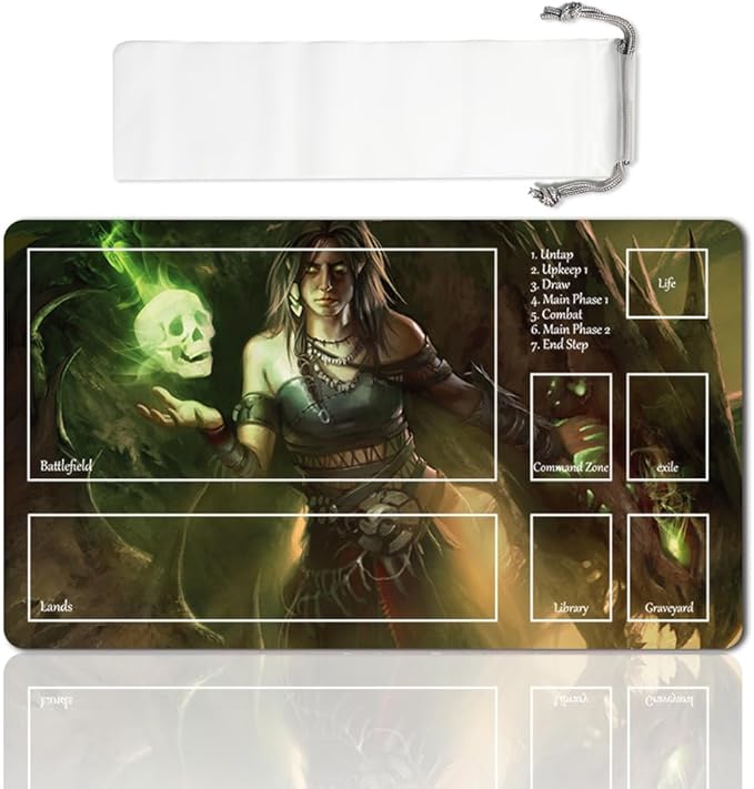 Board Game MTG Playmat Games Size 60X35 cm CCG Compatible for TCG RPG CCG Play mats (MEREN of Clan NEL TOTH-Zone)