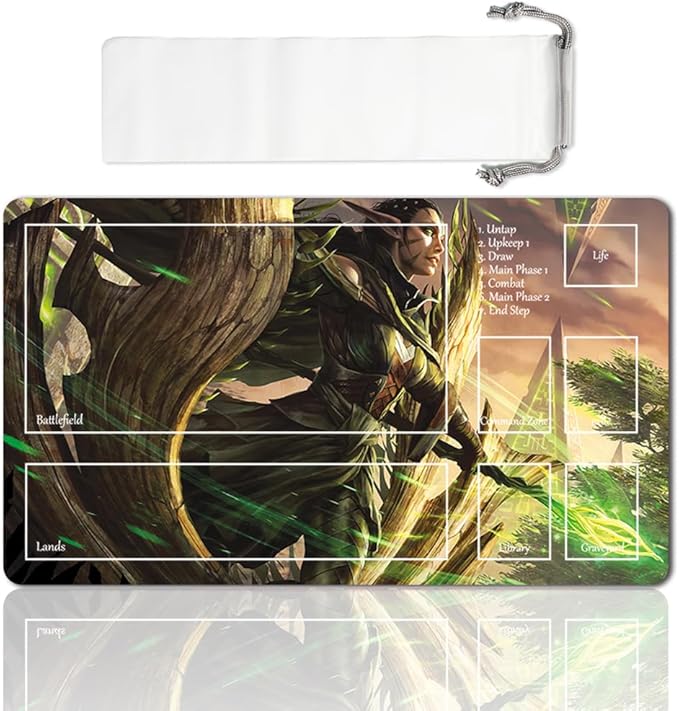 Board Game MTG Playmat Games Size 60X35 cm CCG Compatible for TCG RPG CCG Play mats (Nissa, Voice of ZENDIKAR-Zone)