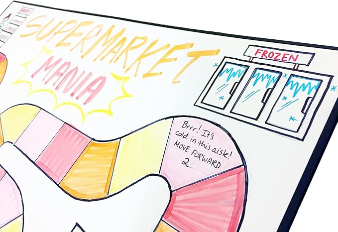 One Blank Game Board (1 Single Fold Game Board (18" x 18") Create Your Own Board Game, DIY Board Game, Family Board Games