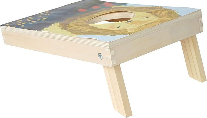 Manhattan Toy Wild Ones Indoor Outdoor Wooden 10-Piece Cornhole Bean Bag Toss Game for Kids 3 Years and Up