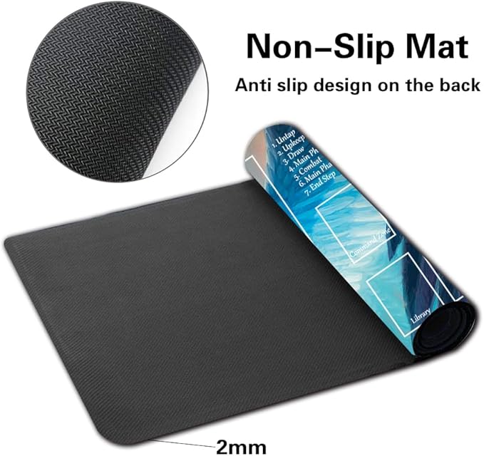 Board Game MTG Playmat Games Size 60X35 cm CCG Compatible for TCG RPG CCG Play mats (UGIN, The Spirit Dragon (1)-Zone)