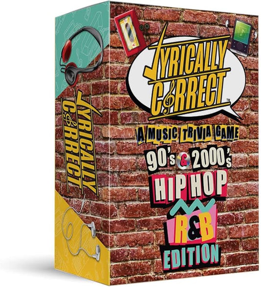Lyrically Correct 90's and 2000's Hip Hop & R&B Music Trivia Card Game for Friends, Fun Party Game for Adults, Family Gatherings, Game Nights, and Finish The Lyrics Challenge
