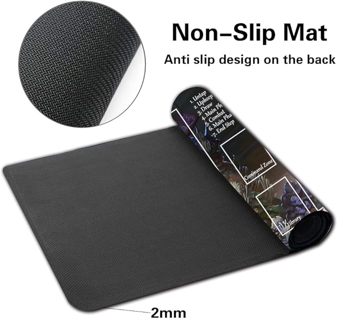 Board Game MTG Playmat Games Size 60X35 cm CCG Compatible for TCG RPG CCG Play mats (Slimefoot, The Stowaway-Zone)