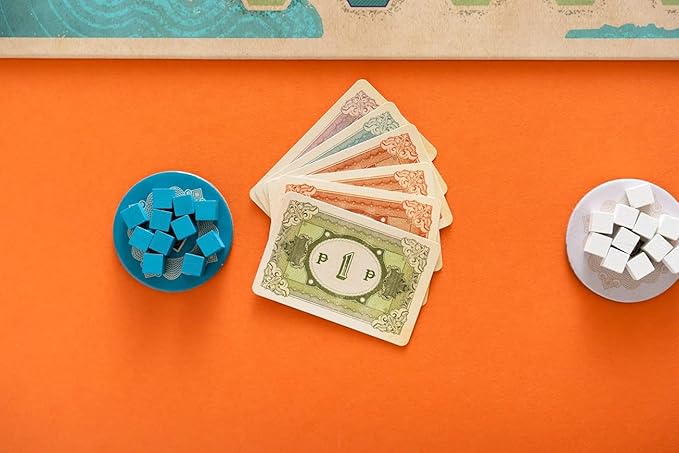 Iberian Gauge, Strategy Board Game, Game of Building Railroads Across Peninsula, 60 Minute Play Time, 3 to 5 Players, Ages 14 and Up