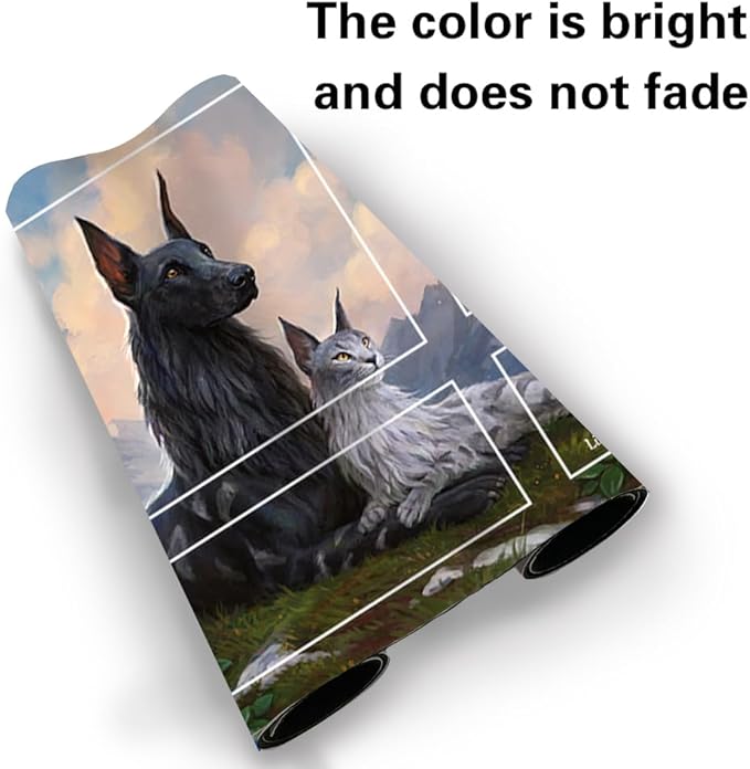 Board Game MTG Playmat Games Size 60X35 cm CCG Compatible for TCG RPG CCG Play mats (RIN and SERI, INSEPARABLE-Zone)