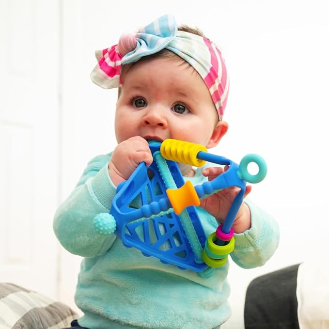 Mobi Wigloo Activity Toy - Sensory Activities for Toddlers and Kids, Teething Toy Made with Food Grade Silicone, BPA and Phthalate Free - Babies 6-12 Months and Up, Pack of 1